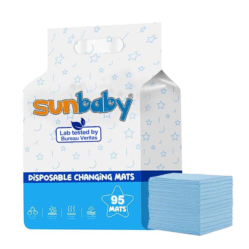 SunBaby - Disposable Changing Mats Large Pack of 95 - Blue