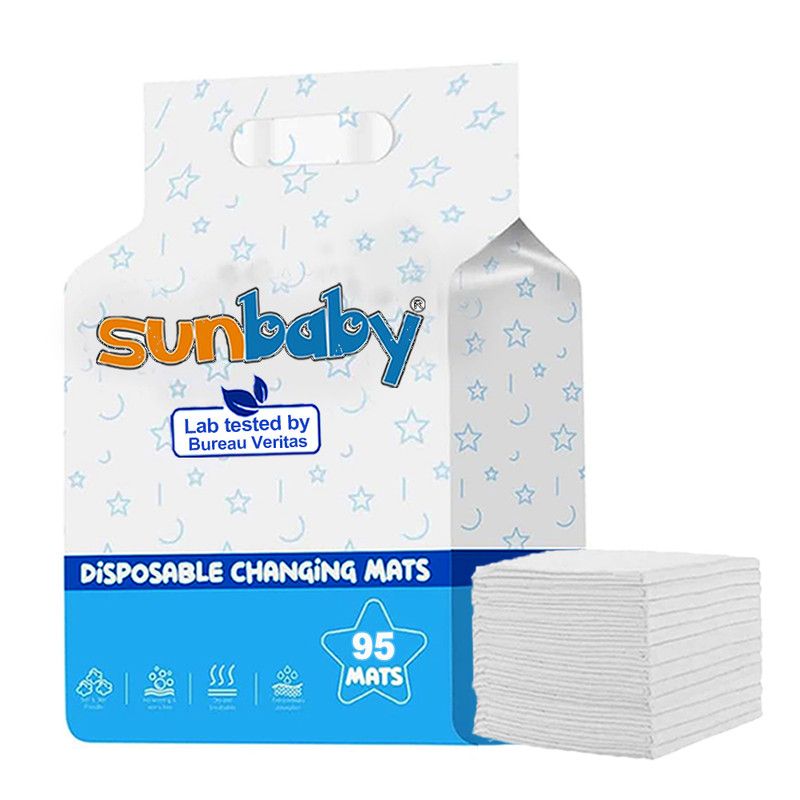 SunBaby - Disposable Changing Mats Large Pack of  95pcs - White