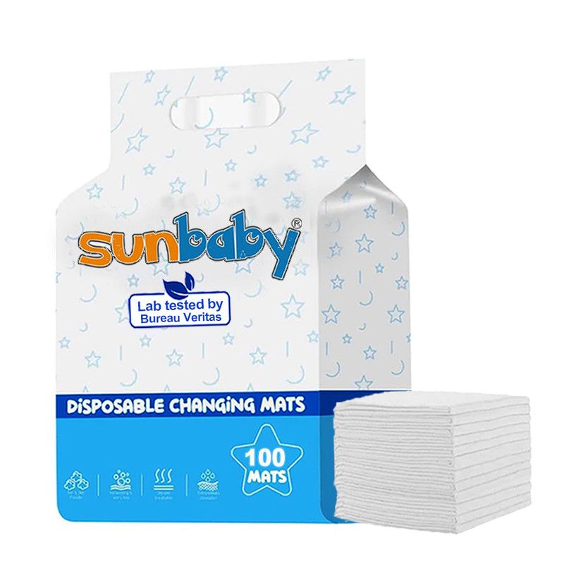 SunBaby - Disposable Changing Mats Pack of 100 - White