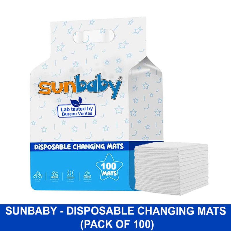 SunBaby - Disposable Changing Mats Pack of 100 - White