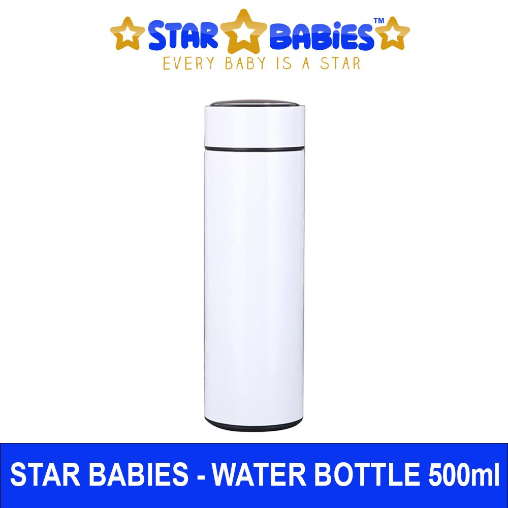 Star Babies - Insulated Stainless Steel Water Bottle - White - 500ml