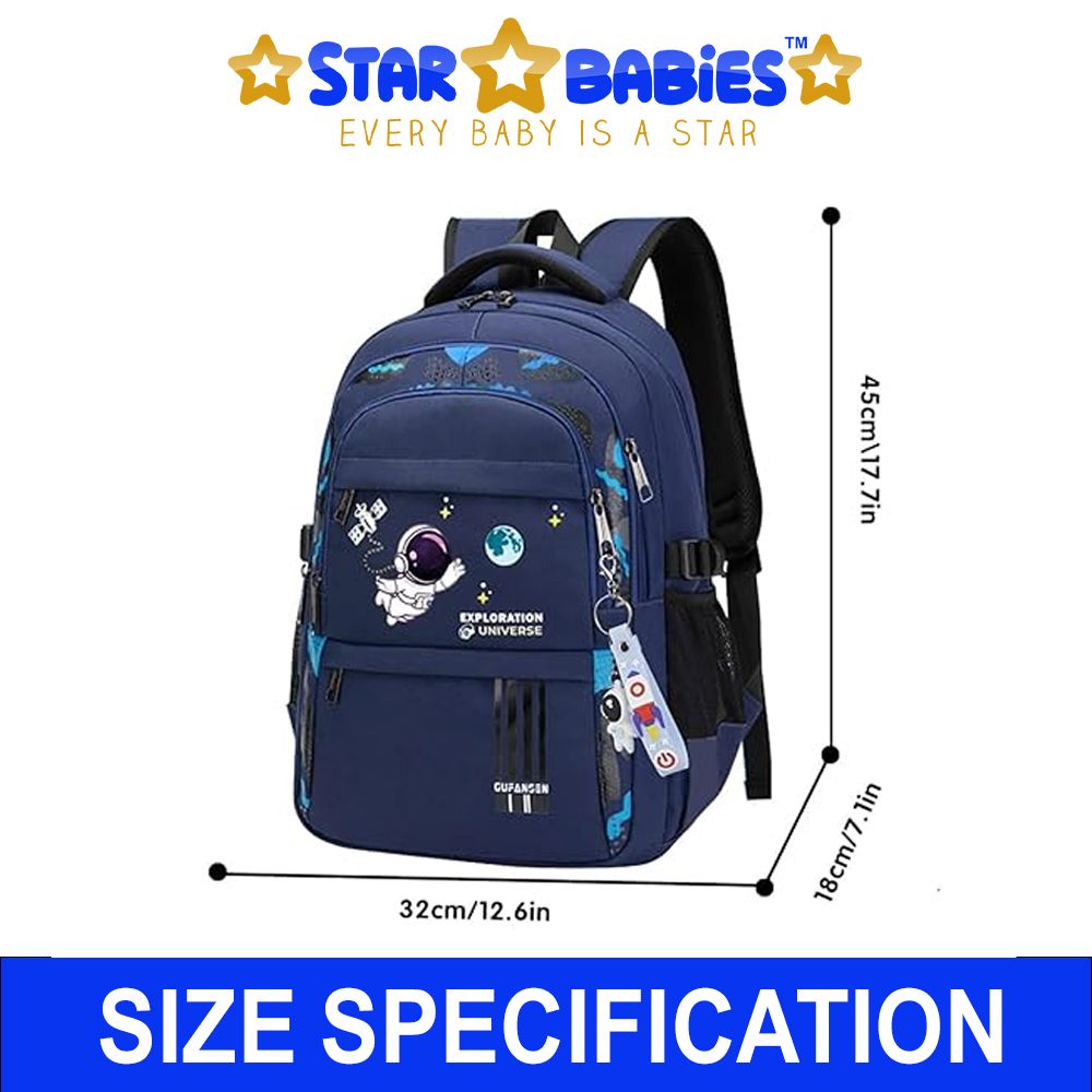 Star Babies - Astronaut Children's Backpack Large - Navy Blue