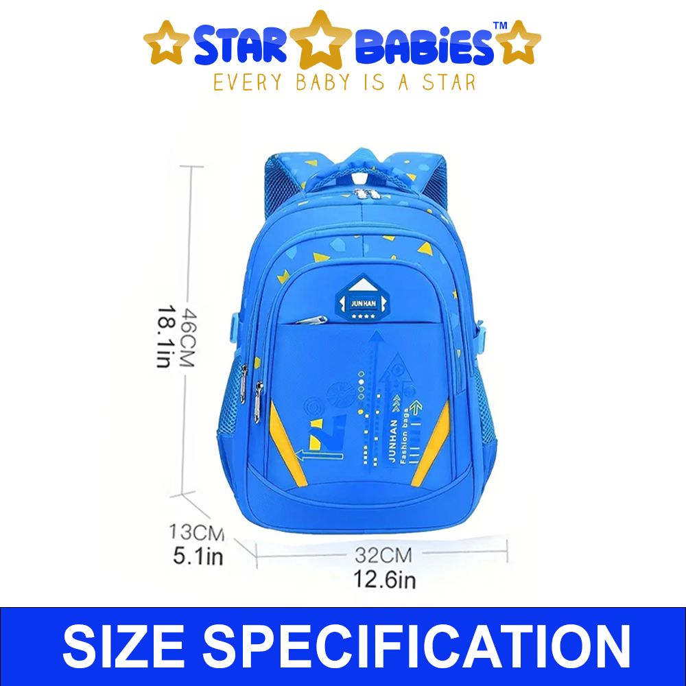 Star Babies - Children's Backpack With Adjustable Shoulder Strap Large - Blue