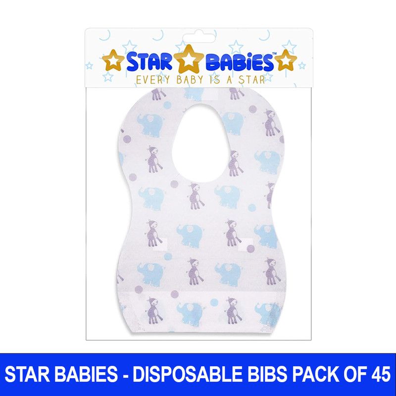 Star Babies - Disposable Bibs - Elephant - Pack of 45