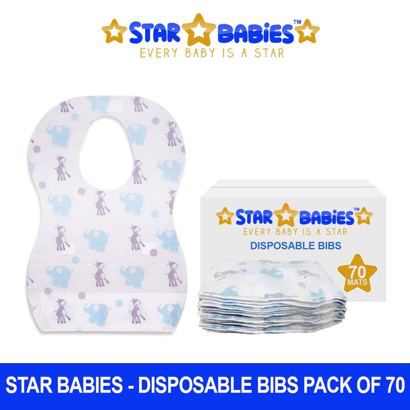 Star Babies - Disposable Bibs - Elephant - Pack of 70