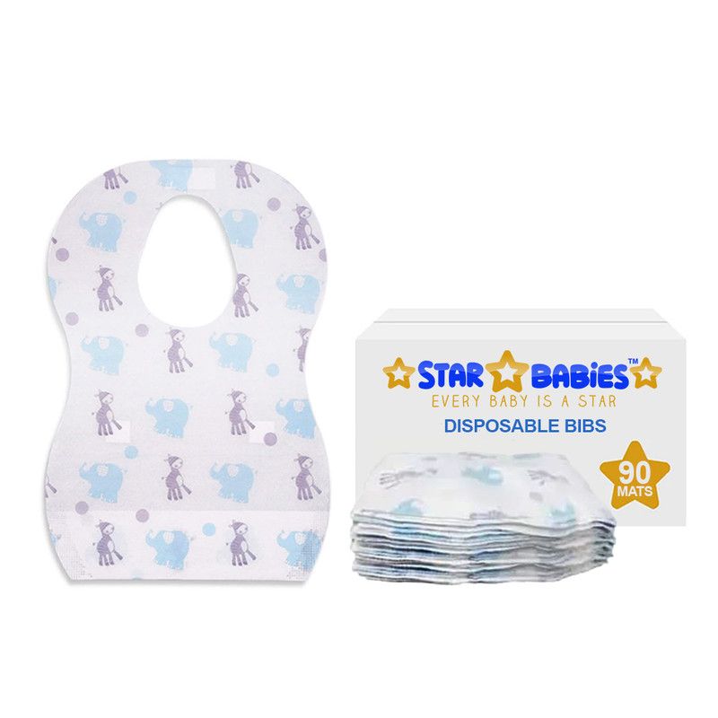 Star Babies - Disposable Bibs - Elephant - Pack of 90