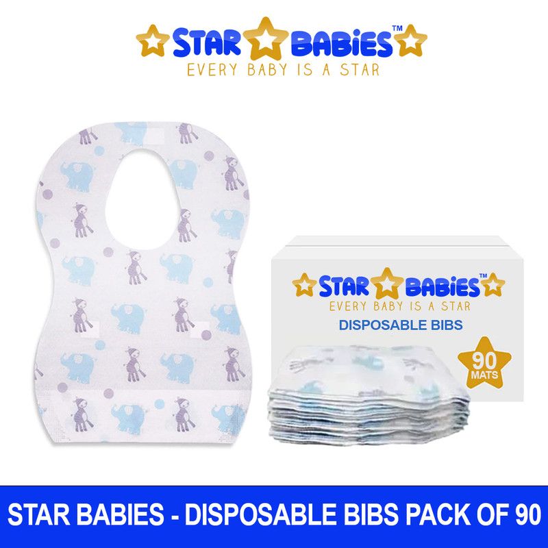 Star Babies - Disposable Bibs - Elephant - Pack of 90