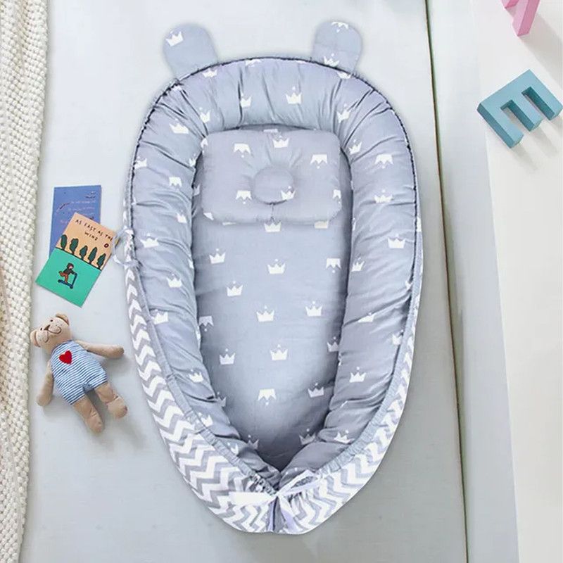 Star Babies - Baby Sleeping Pod & Bed With Baby Mosquito 2-Pc Set - Grey/Pink