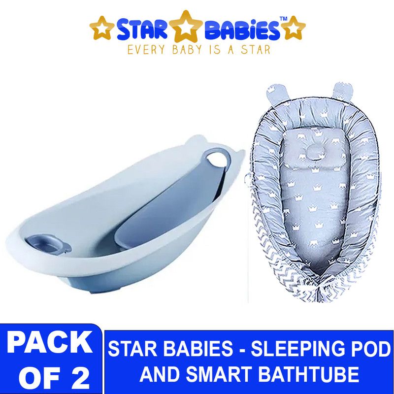 Star Babies - Baby Sleeping Pod With Smart Bathtub - Grey