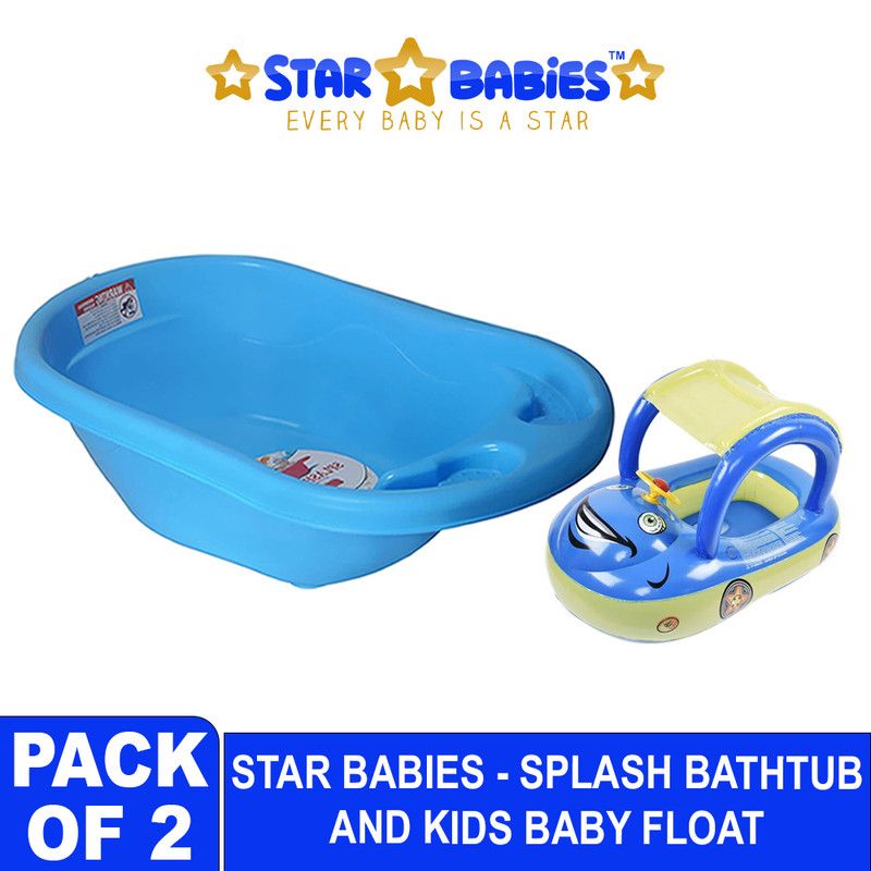 Star Babies - Sunbaby Splash Bath Tub With Baby Float - Blue