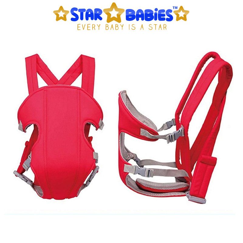 Star Babies - 3-In-1 Baby Bed With Baby Carrier - Grey/Red