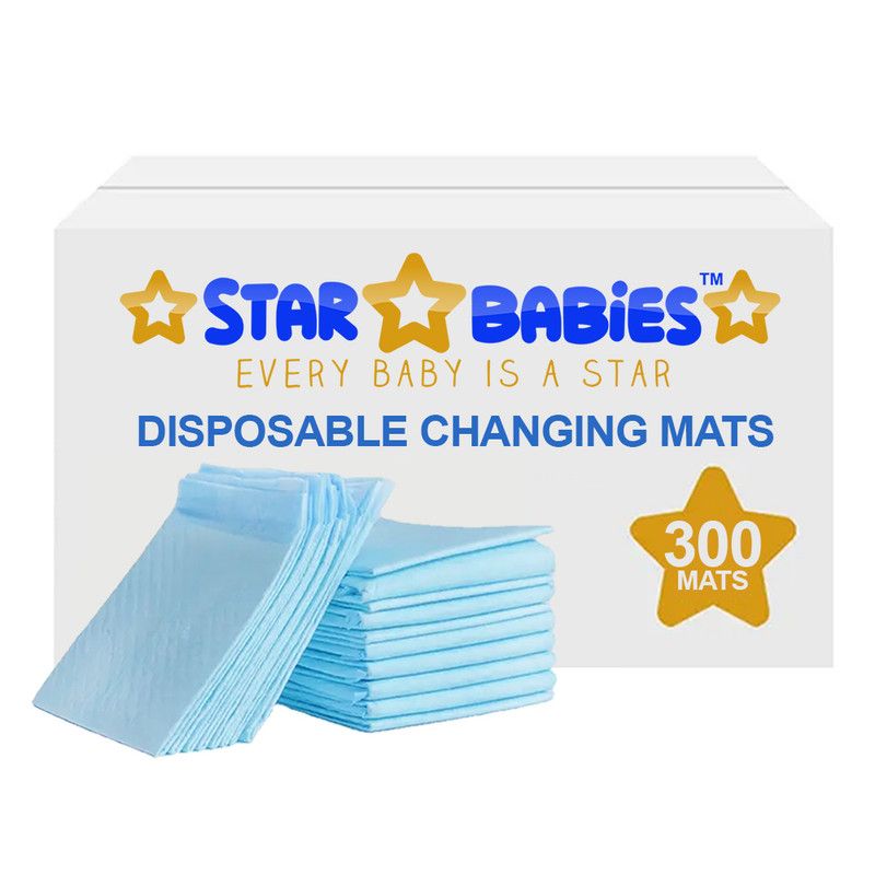 Star Babies - Disposable Changing Mats - Blue - 300 Pcs