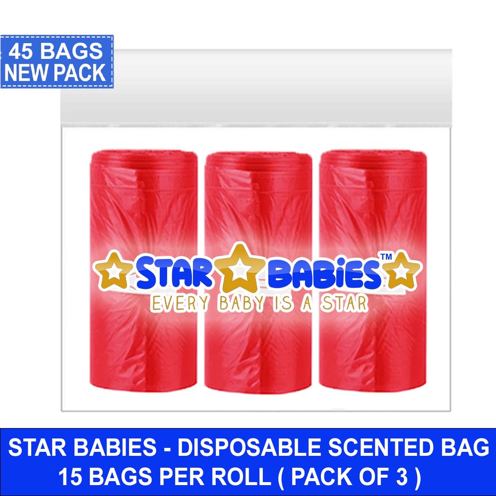 Star Babies - Scented Bags - Red - Pack of 3 - 45 Pcs