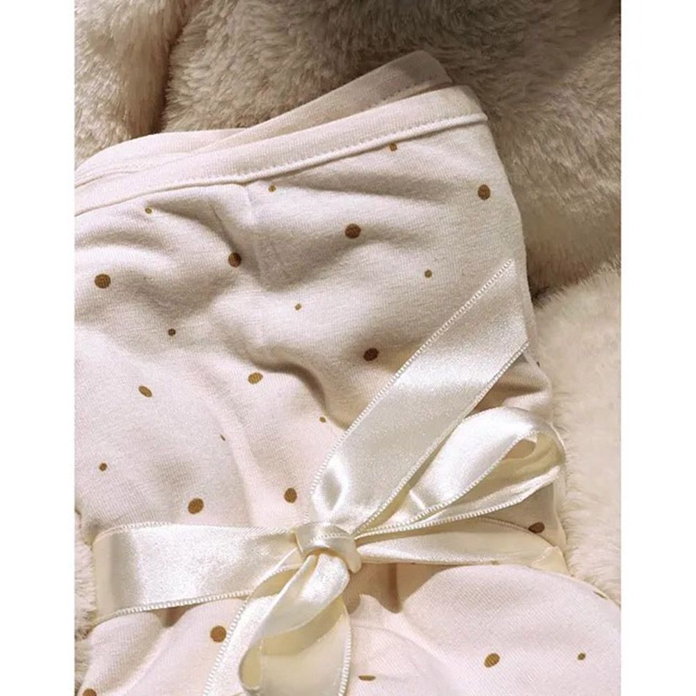 Elli Junior - Soft Bamboo Blanket w/ Golden Dots - Beige