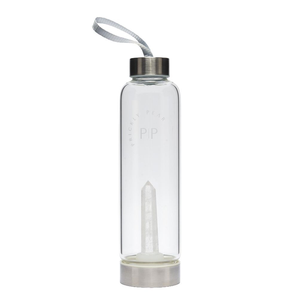 Prickly Pear - Clear Quartz Interchangeable Crystal Water Bottle