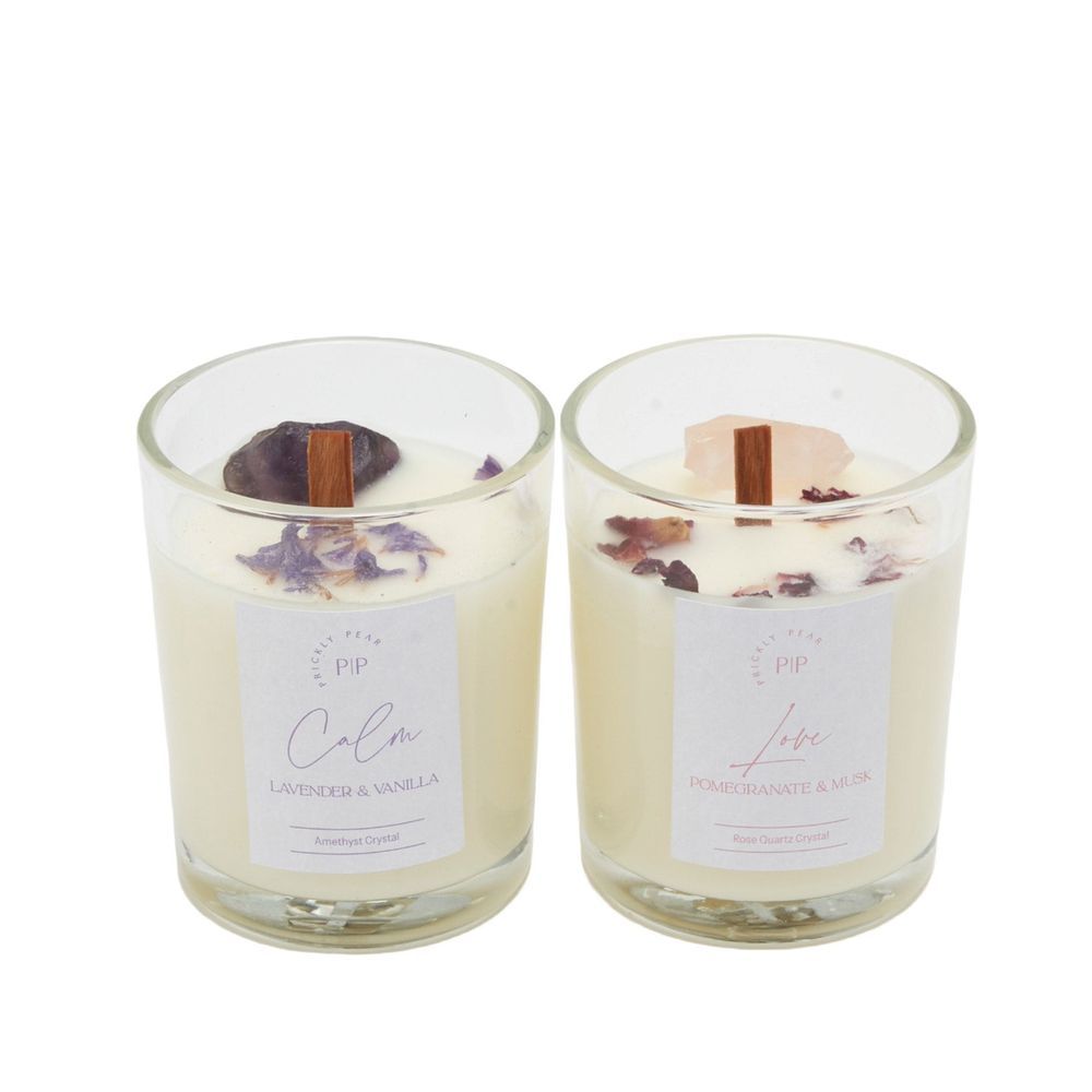 Prickly Pear - Self Love Crystal Candle - 2 Pcs