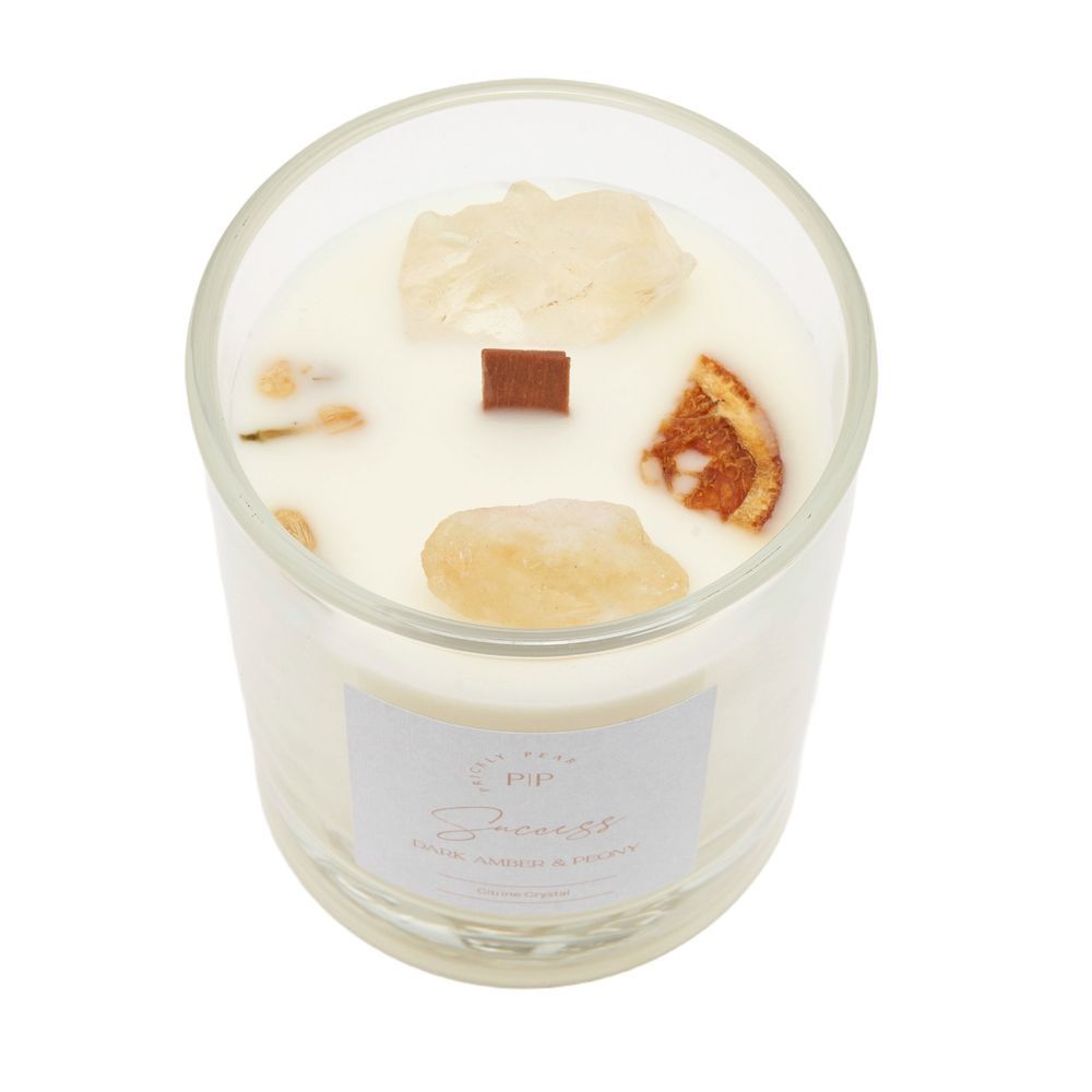 Prickly Pear - Citrine Crystal Success Candle