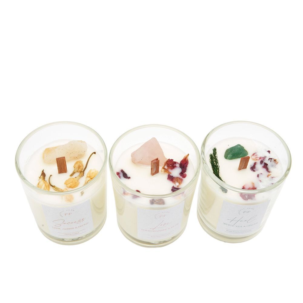 Prickly Pear - Manifest Crystal Candle - 3 Pcs