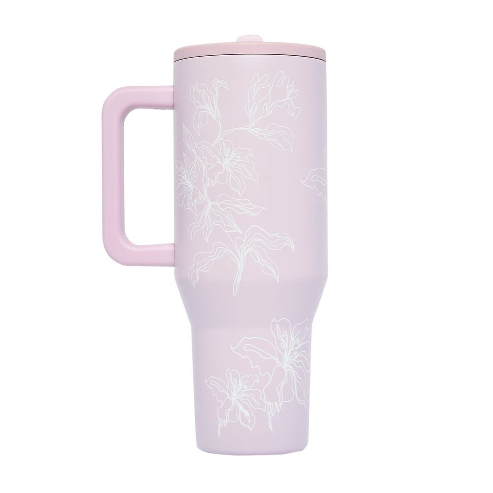 Prickly Pear - Hydrator Water Bottle - Floral Pink - 1183 ml