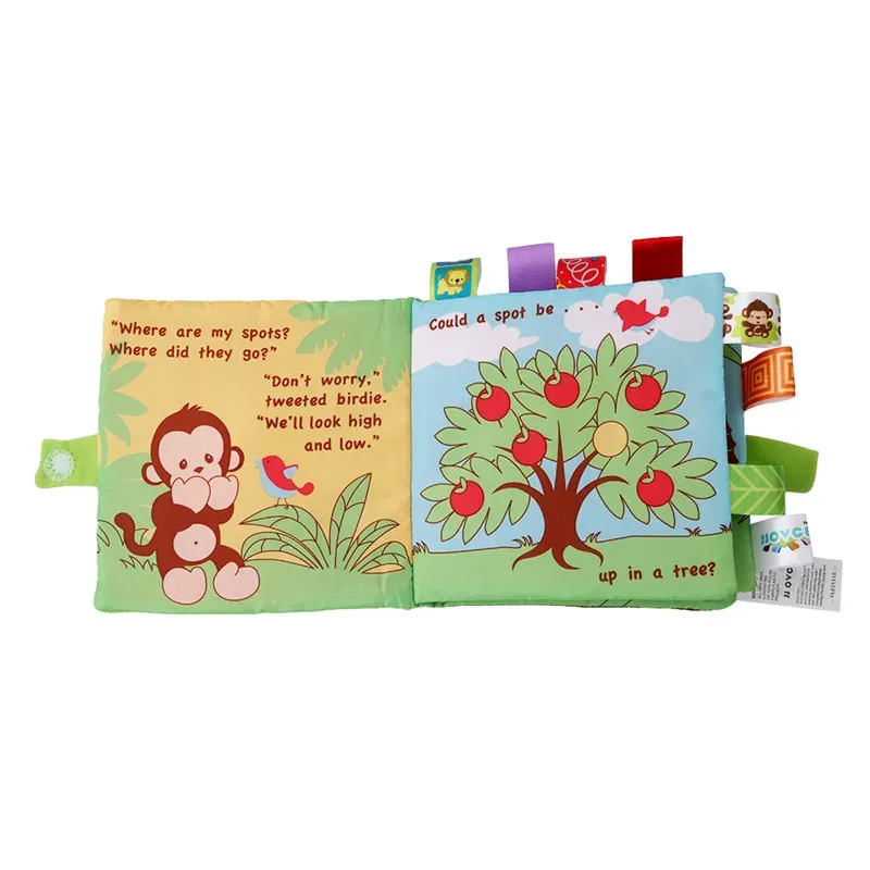 Andres Dazzle Dots And The Missing Spots Cloth Book - Monkey