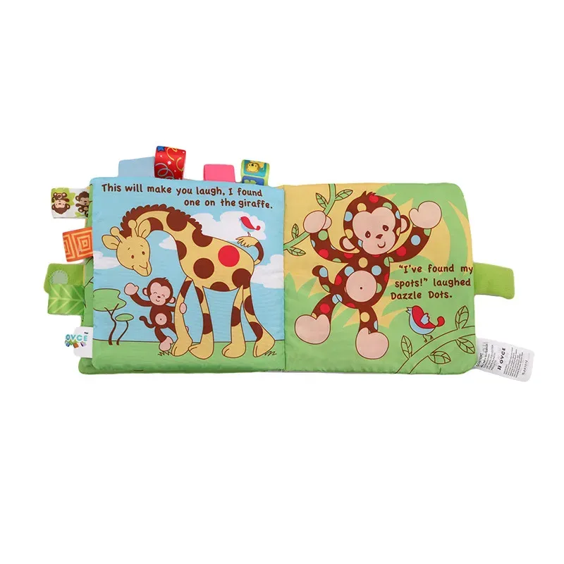 Andres Dazzle Dots And The Missing Spots Cloth Book - Monkey