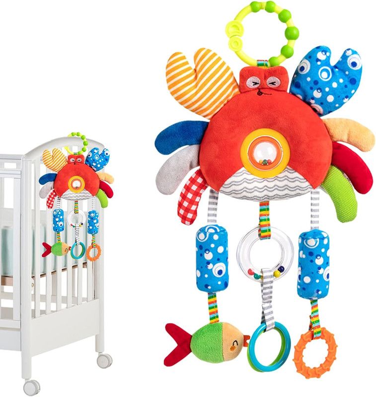 Factory Price - Activity Hanging Crib And Stroller Toy With Rattle - Crab