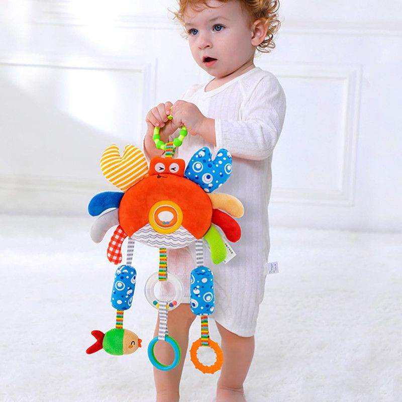 Factory Price - Activity Hanging Crib And Stroller Toy With Rattle - Crab