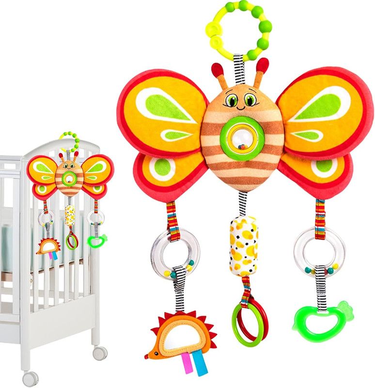 Factory Price - Hanging Activity Crib Toy With Rattle - Butterfly