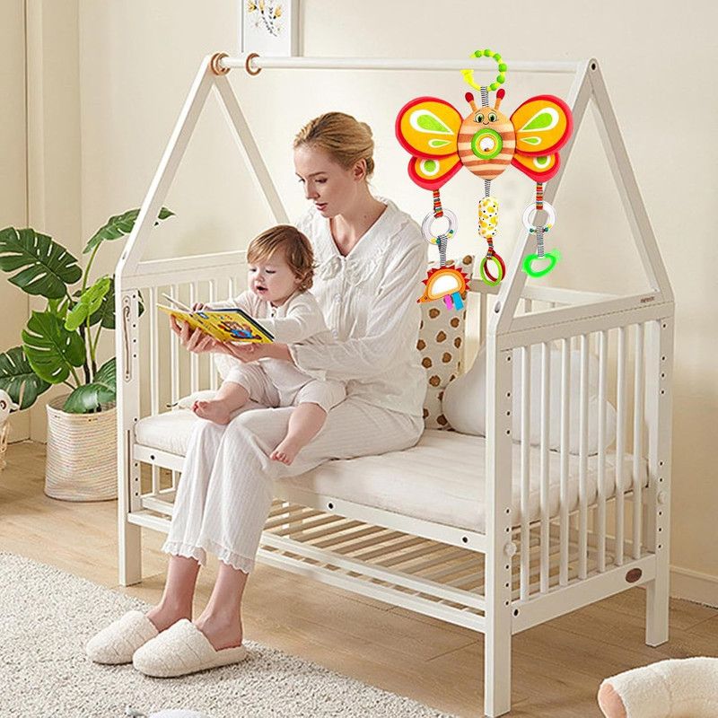 Factory Price - Hanging Activity Crib Toy With Rattle - Butterfly