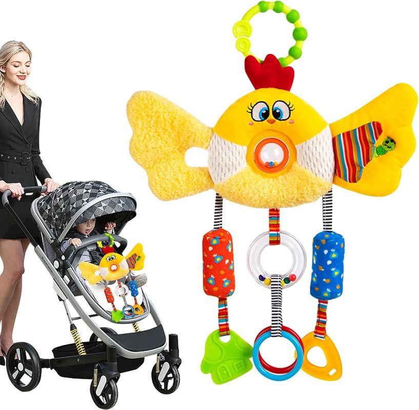 Factory Price - Hanging Activity Crib Toy With Rattle - Little Chicken