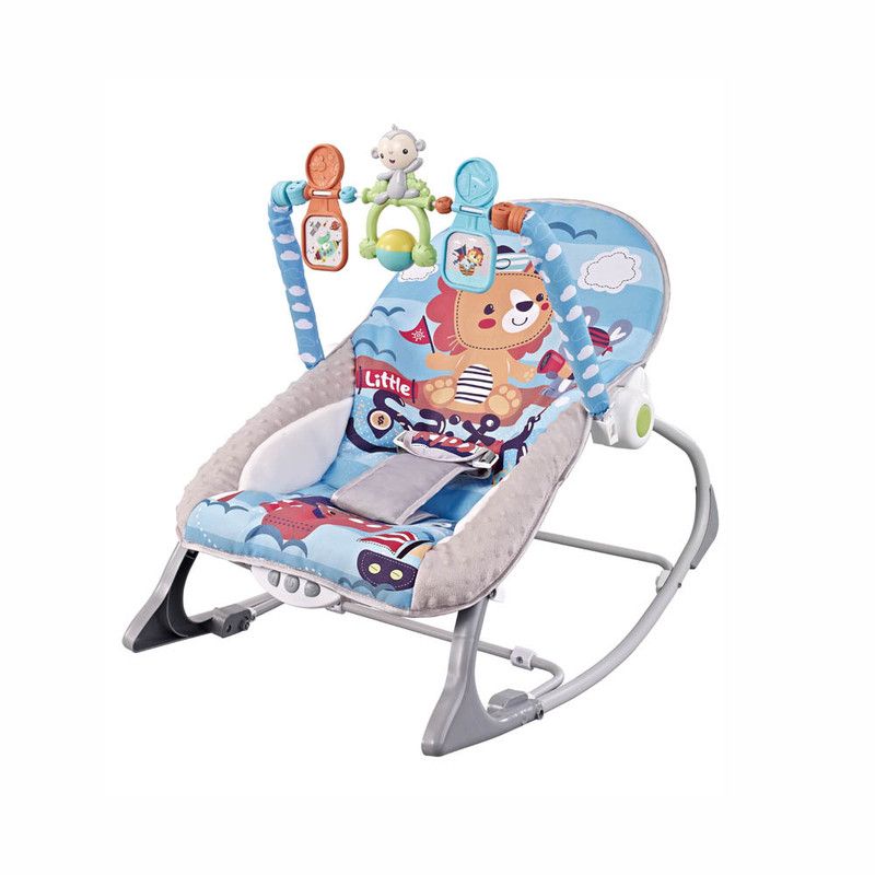 Factory Price - Printed Baby Rocker With Music & Toys - Lion