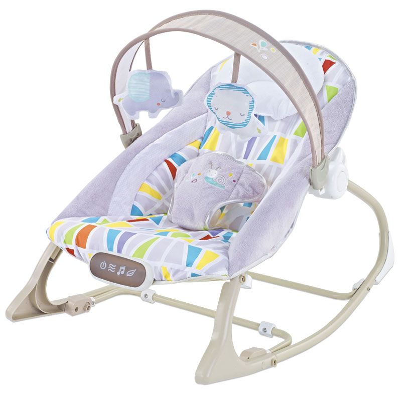 Factory Price - Miller Infant Bouncer With Music & Toys Multicolor - Grey