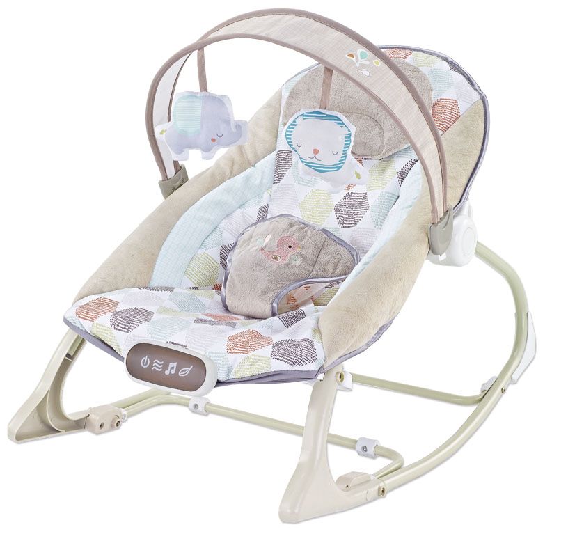 Factory Price - Miller Infant Bouncer With Music & Toys Multicolor - Beige