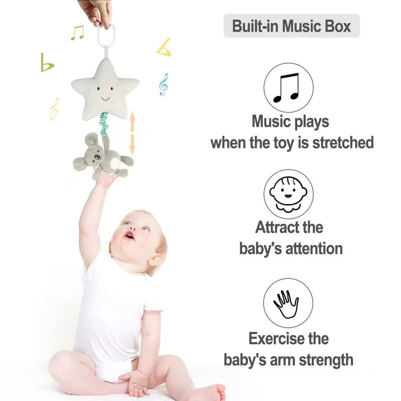 Factory Price - Hanging Animal Plush Crib Toy With Music - Koala