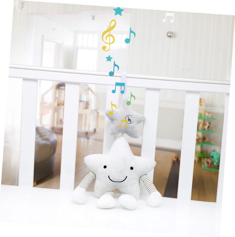 Factory Price - Hanging Plush Crib Toy With Music - Star