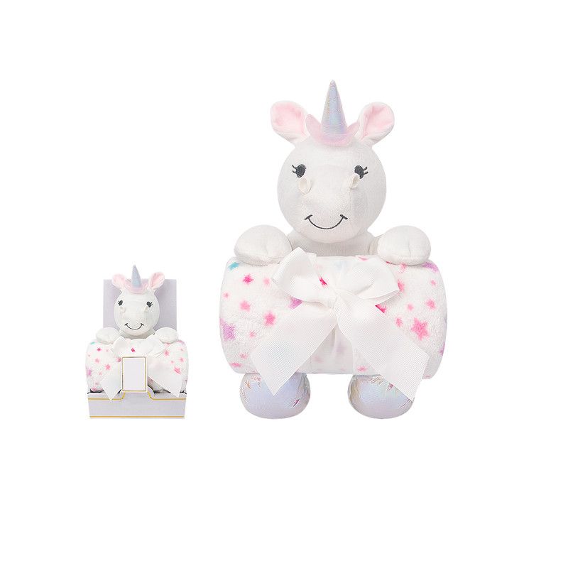 Factory Price - Cuddly Toy & Blanket Gift Set For Newborn - Unicorn