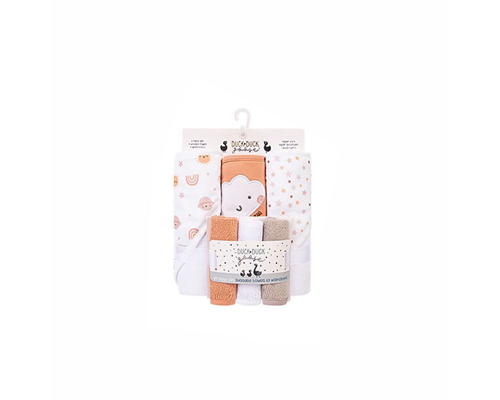 Factory Price - 6 Piece Newborn Bath Towel Gift Set B