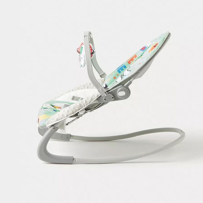 Factory Price - Printed Baby Bouncer - With Soothing Music & Removable Toys - Space Dino