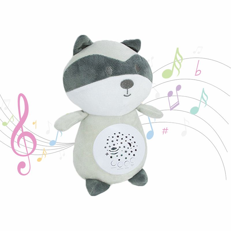 Factory Price - Plush Toy With Soft Light And Soothing Music - Racoon