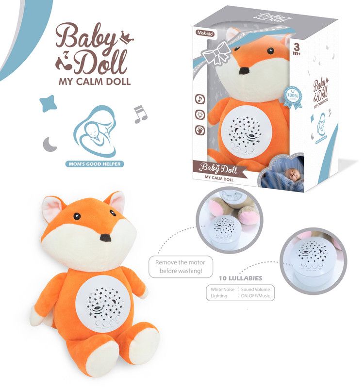 Factory Price - Plush Toy With Soft Light And Soothing Music - Fox