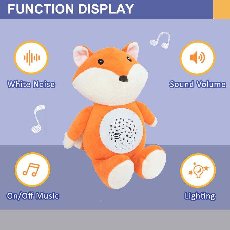 Factory Price - Plush Toy With Soft Light And Soothing Music - Fox