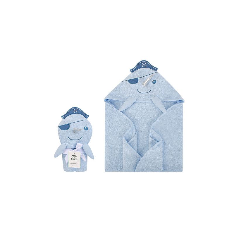 Factory Price - Animal Stuffed Newborn Hooded Towel Gift Set - Cute Octo - Blue