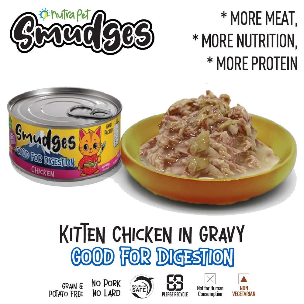 Nutrapet - Smudges Kitten Chicken Shredded gravy - 60g