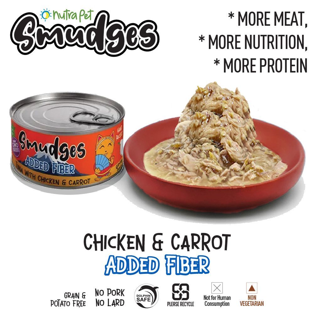 Nutrapet - Smudges Tuna Flakes With Chicken & Carrot gravy - 80g