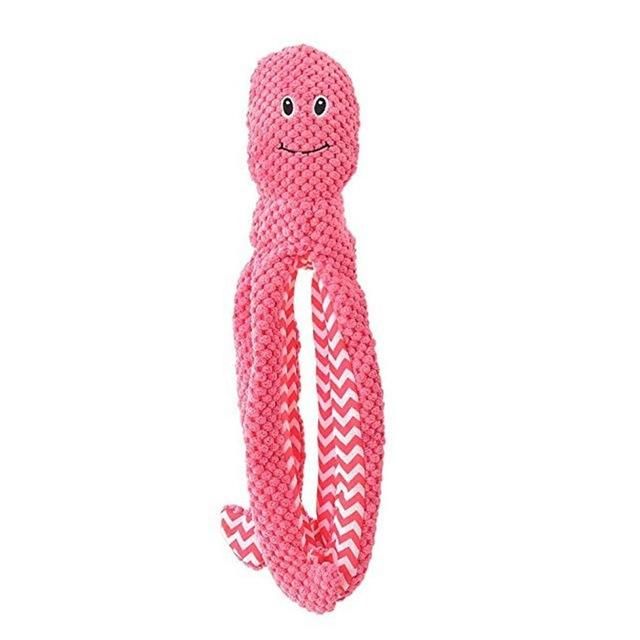 Nutrapet - Plush Octopus Dog Chew Toy - Style May Vary - 1 Pc