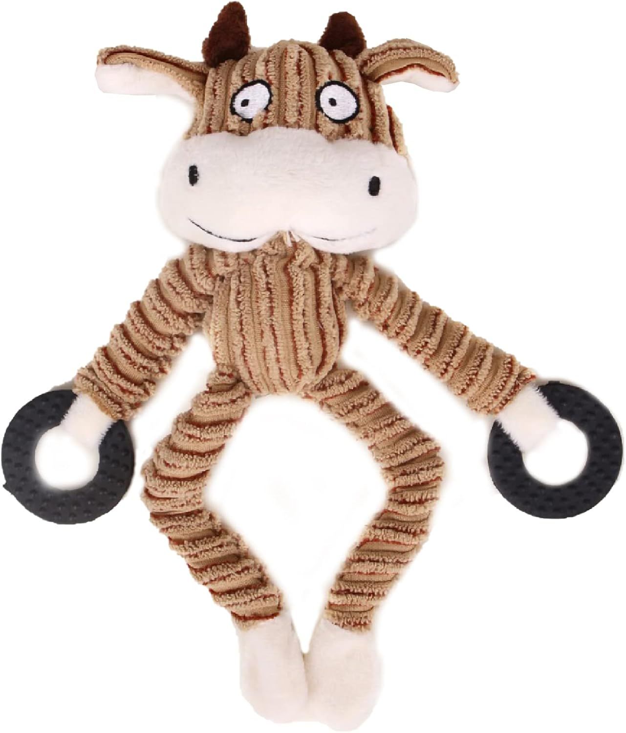 Nutrapet - Squeakz Plush Dog Toy - Zebra/Deer/Monkey - Style May Vary - 1 Pc