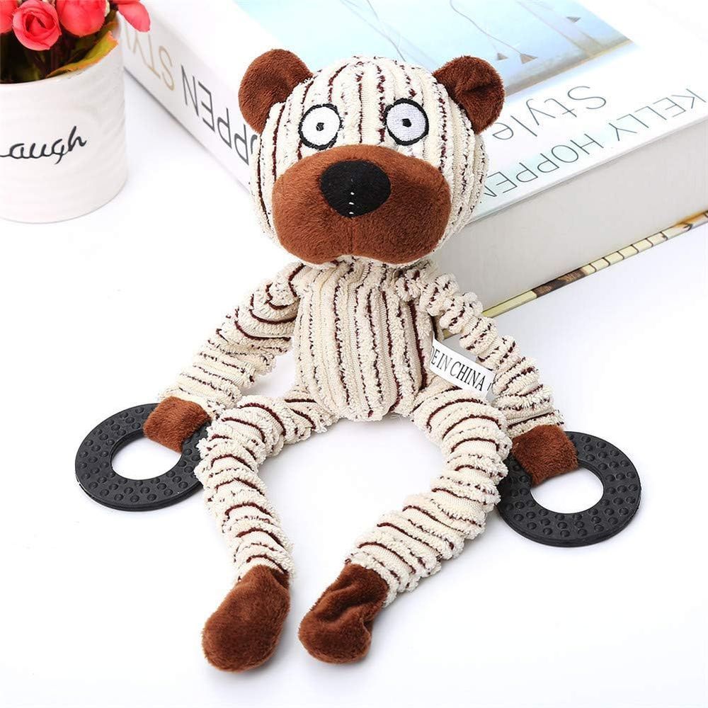 Nutrapet - Squeakz Plush Dog Toy - Zebra/Deer/Monkey - Style May Vary - 1 Pc