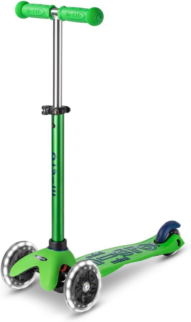 Micro - Mini Deluxe Scooter With Led Wheels - Green