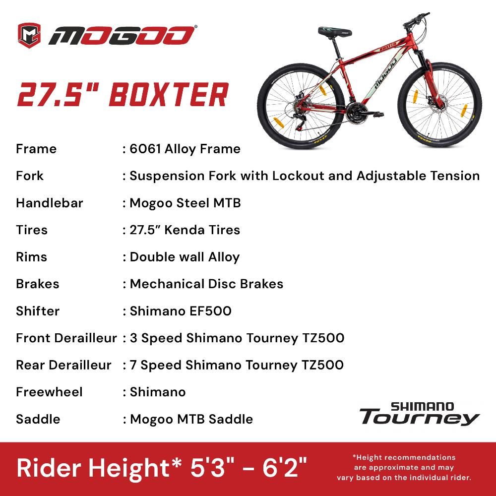 Mogoo - Boxter Mountain Bicycle 27.5-inch - Black