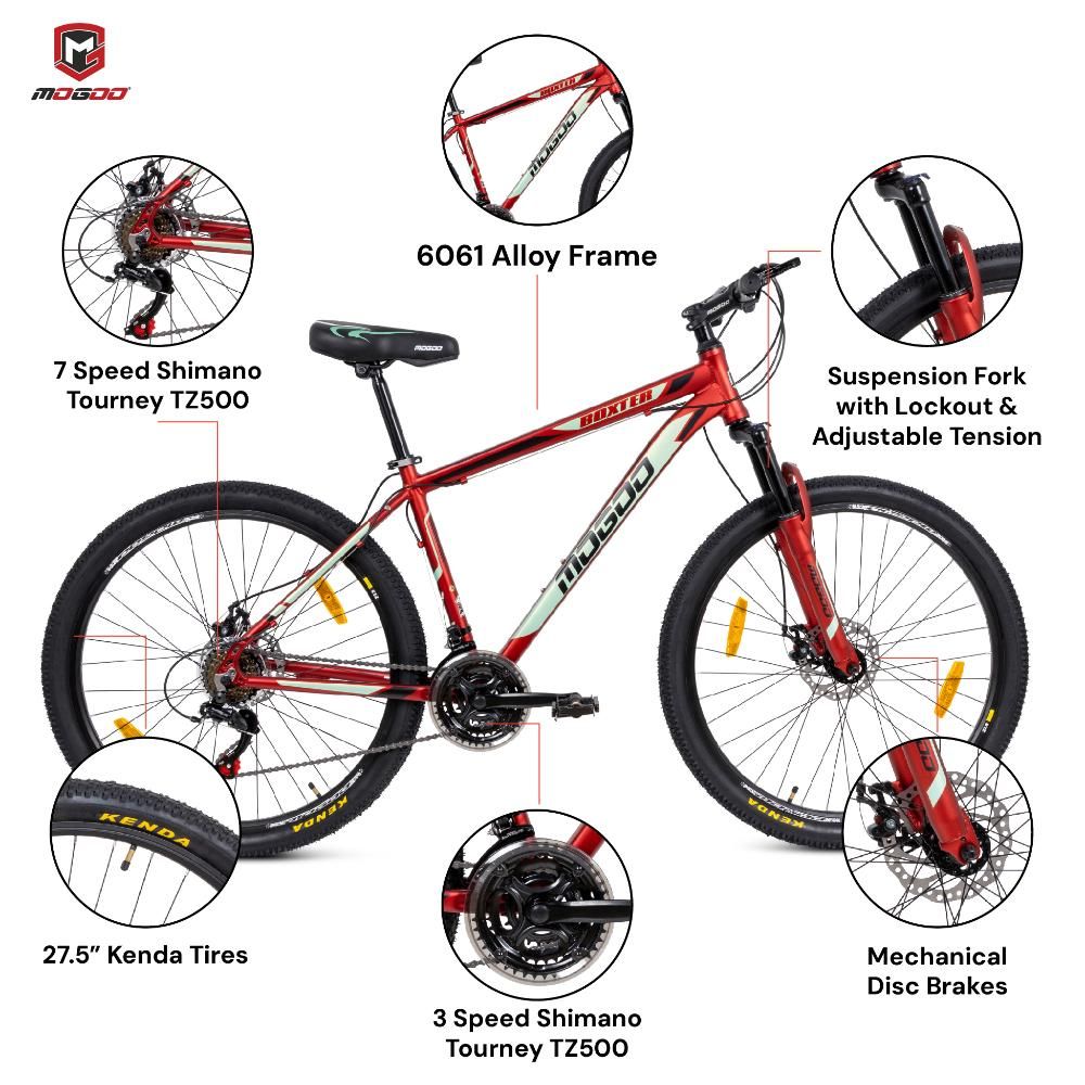 Mogoo - Boxter Mountain Bicycle 27.5-inch - Red